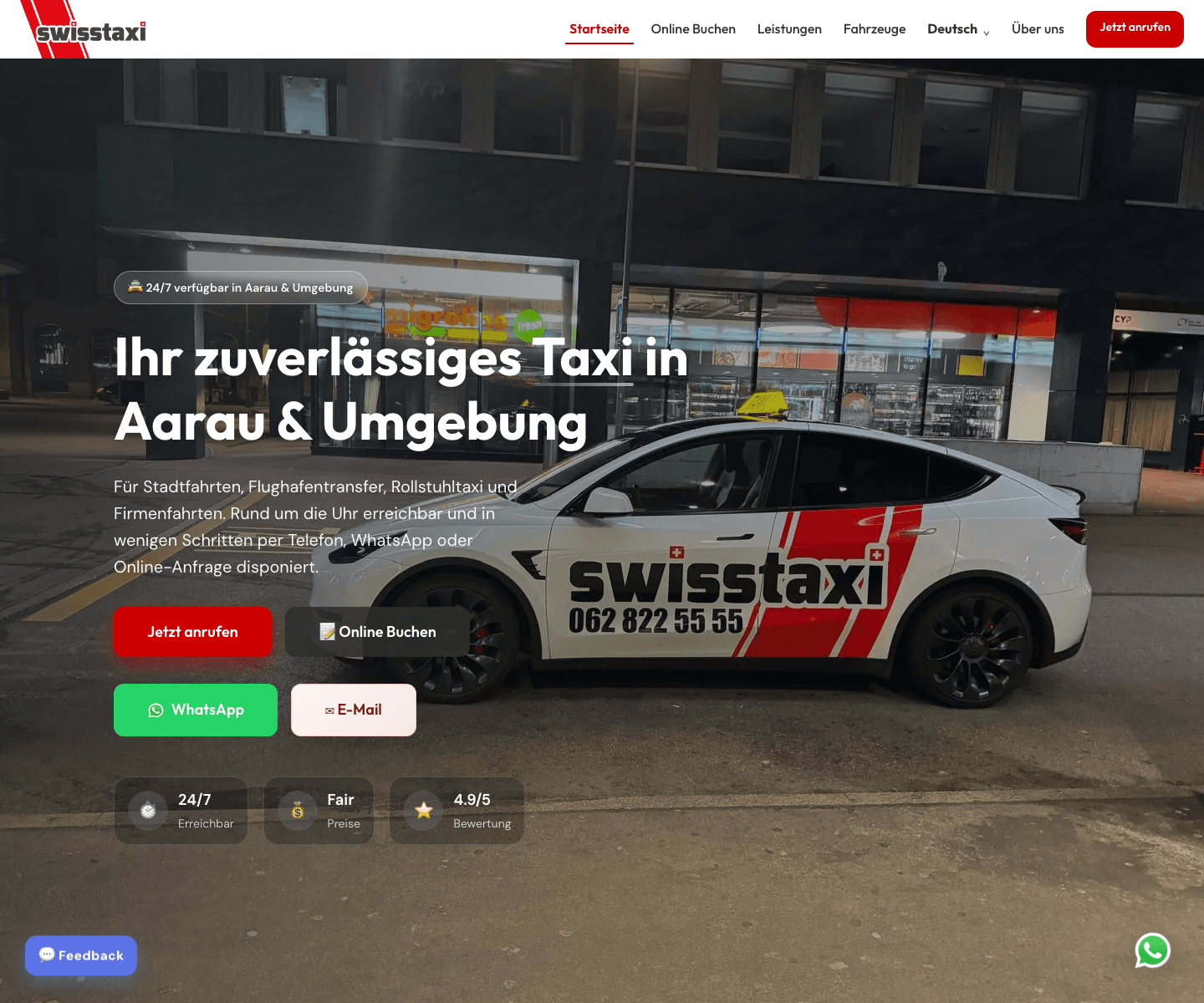agtaxi.ch Desktop-Vorschau